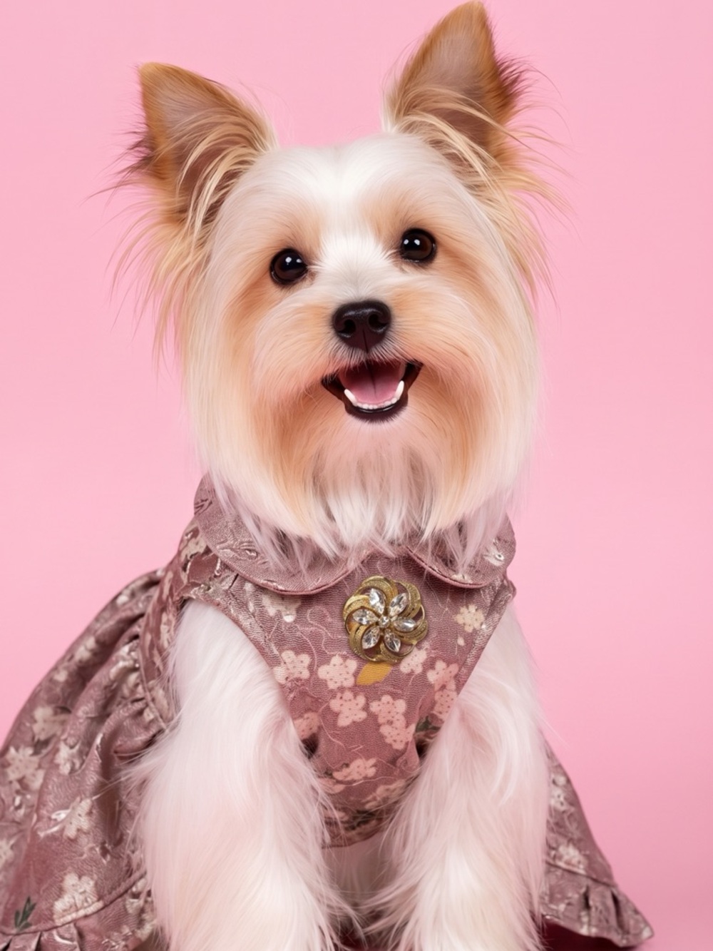 Vintage marquise cut crystals set in filigree gold tone mount!